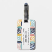 Aquarell-geometrische Kreise Gepäckanhänger (Rückseite vertikal)