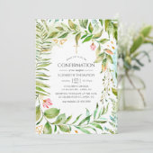 Aquarell-geometrische Kristallgrün-Bestätigung Einladung (Stehend Vorderseite)