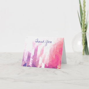 Aquarell-geometrisches Dreieck danken Ihnen zu Dankeskarte