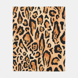 Aquarell-Gepard-Druckmuster Fleecedecke