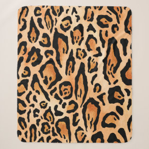 Aquarell-Gepard-Druckmuster Sherpadecke