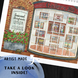 Aquarell-Geschäftsfassaden Groß 2027 Kunst Kalender
