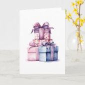 Aquarell-Geschenkboxen Karte (Gelbe Blume)