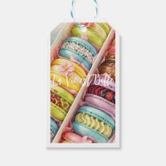 Aquarell-Geschenkkarte für französische Macarons-B Geschenkanhänger