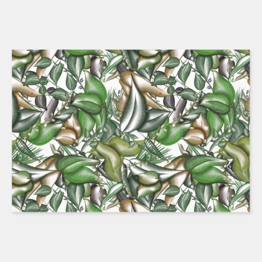 Aquarell Geschenkpapier Set (Vorderseite)