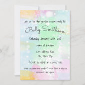 Aquarell-Geschlecht decken Einladung auf (Vorderseite)