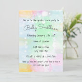 Aquarell-Geschlecht decken Einladung auf (Stehend Vorderseite)