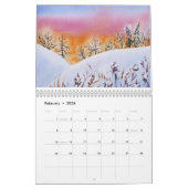 Aquarell gestaltet Wand 2019 landschaftlich Kalender (Feb 2026)