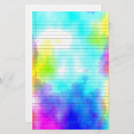 Aquarell gezeichnetes Briefpapier (Vorne/Hinten)