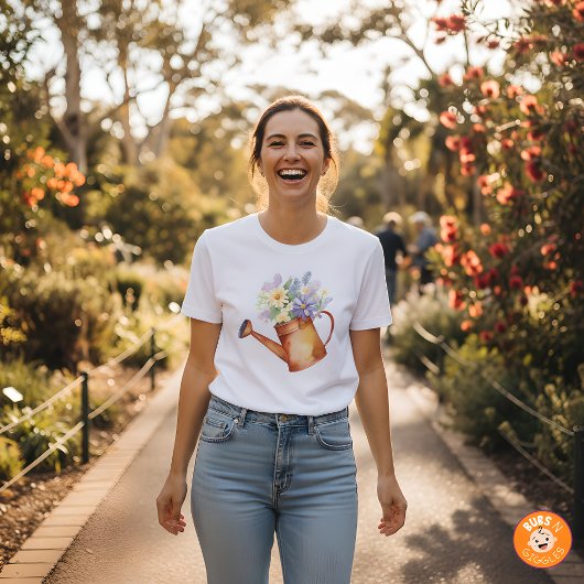 Aquarell Gießkanne Blumen Mutter Passend T-Shirt