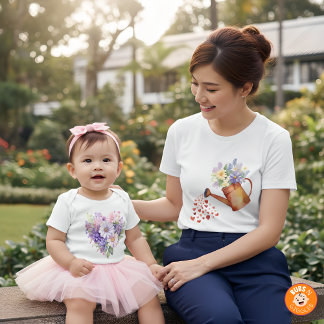 Aquarell-Gießkanne-Blumenpassendes-Outfit-Mama Sweatshirt