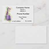 Aquarell-Giraffe 1 Visitenkarte (Vorne/Hinten)