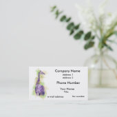 Aquarell-Giraffe 1 Visitenkarte (Stehend Vorderseite)