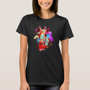 Aquarell-Giraffe für Männer Frauen Giraffe 2 T-Shirt