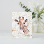 Aquarell-Giraffe Postkarte (Stehend Vorderseite)