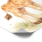 Aquarell-Giraffen-Kinderzimmer-Wandkunst Poster (Ecke)