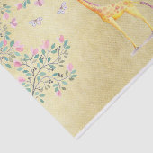 Aquarell-Giraffen-Schmetterlinge und Blüte Seidenpapier (Ausschnitt)