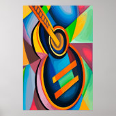 Aquarell Gitarre Poster (Vorne)