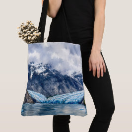 Aquarell-Gletscher Alaska-Wildnis-Szenerie-Geschen Tasche