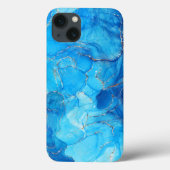Aquarell Glitzer Blue iPhone / iPad Gehäuse Case-Mate iPhone Hülle (Rückseite)