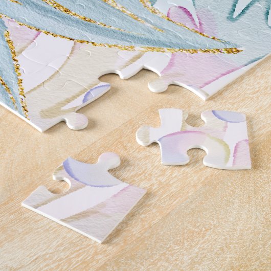 Aquarell Glitzer Meerjungfrau Schwänze unter Wasse Puzzle (Seite)