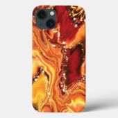 Aquarell Glitzer Orange Gold iPhone / iPad Gehäuse Case-Mate iPhone Hülle (Rückseite)
