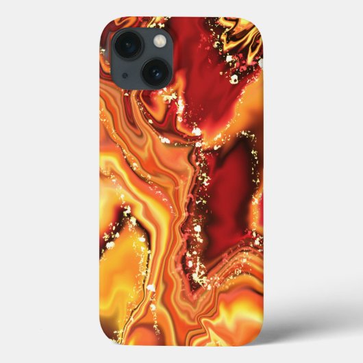 Aquarell Glitzer Orange Gold iPhone / iPad Gehäuse Case-Mate iPhone Hülle (Rückseite)