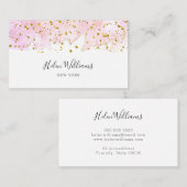 Aquarell-Glitzer Visitenkarte (Vorne/Hinten)