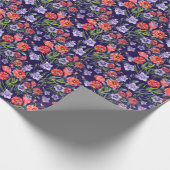 Aquarell-Glockenblumen-Mohn-Array Geschenkpapier (Ecke)