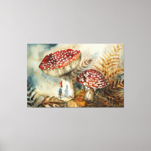 Aquarell Gnome Leinwanddruck