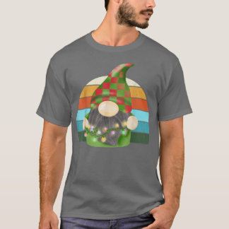 Aquarell Gnome Weihnachtsbaum Lichter Weihnachten  T-Shirt