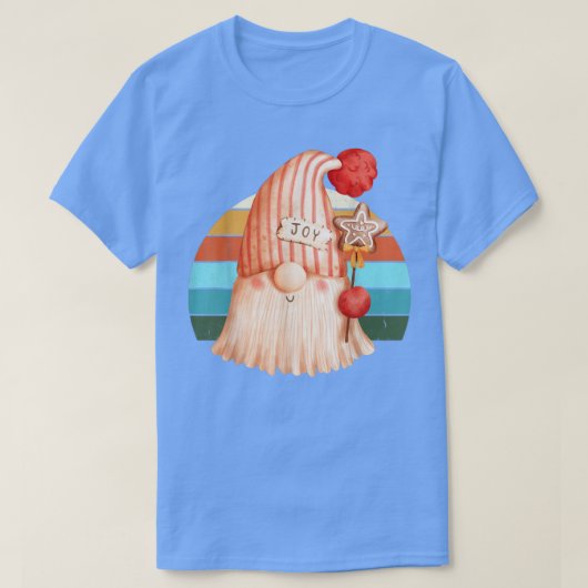 Aquarell Gnome Weihnachtsbaum Lichter Weihnachten  T-Shirt (Design vorne)