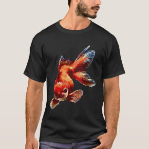 Aquarell-Gold-Oranda-Goldfisch-Malerei T-Shirt