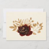 Aquarell Gold Rose Quinceanera Foto Einladung (Rückseite)