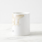 Aquarell Gold Seashell Personalisiert Monogram Kaffeetasse (Mittel)