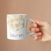 Aquarell Gold Seashell Personalisiert Monogram Kaffeetasse