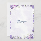 Aquarell Gold & Violett Einladung (Rückseite)