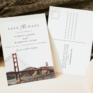 Aquarell Golden Gate San Francisco Kalifornien Postkarte
