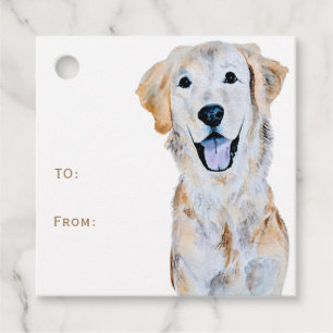 Aquarell Golden Retriever Hund Als Geschenk Geschenkanhänger