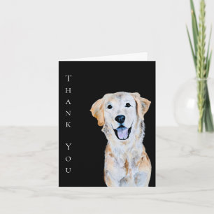 Aquarell Golden Retriever Hund Dankeschön Karte
