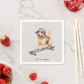 Aquarell Golden Retriever Servietten (Beispiel)