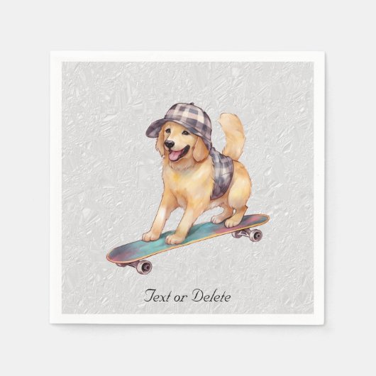 Aquarell Golden Retriever Servietten (Vorderseite)
