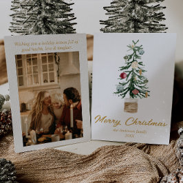 Aquarell Goldene Ornamente Foto Weihnachten