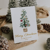 Aquarell Goldene Ornamente Foto Weihnachten