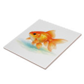 Aquarell-Goldfisch Fliese (Seite)