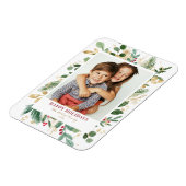 Aquarell Goldmedaille Grüne und Heiliges Foto Magnet (Linke Seite)