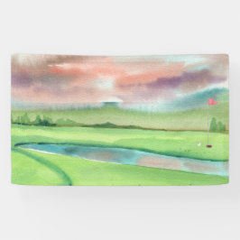 Aquarell-Golf Banner
