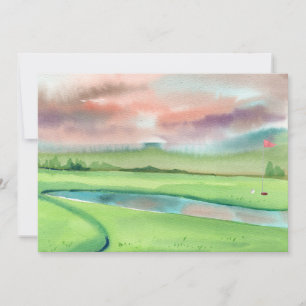 Aquarell-Golf Einladung