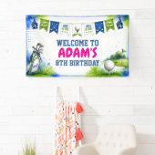 Aquarell-Golf-Geburtstagsbanner Banner (Insitu)