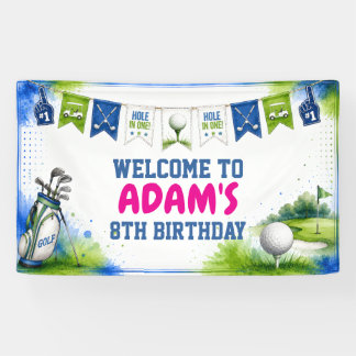 Aquarell-Golf-Geburtstagsbanner Banner